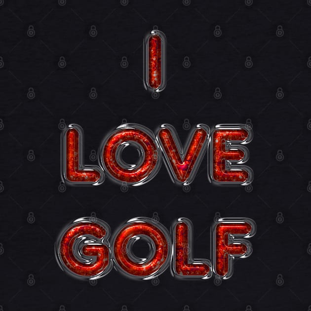 I Love Golf - Orange by The Black Panther